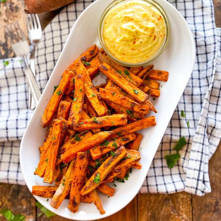 RIPE & SOGGY FRIES: THE SECRET TO CRISPY BAKED SWEET POTATO FRIES